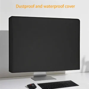 Black computer monitor dust cover, waterproof, scratch-resistant and wear-resistant high-quality dust cover, one set