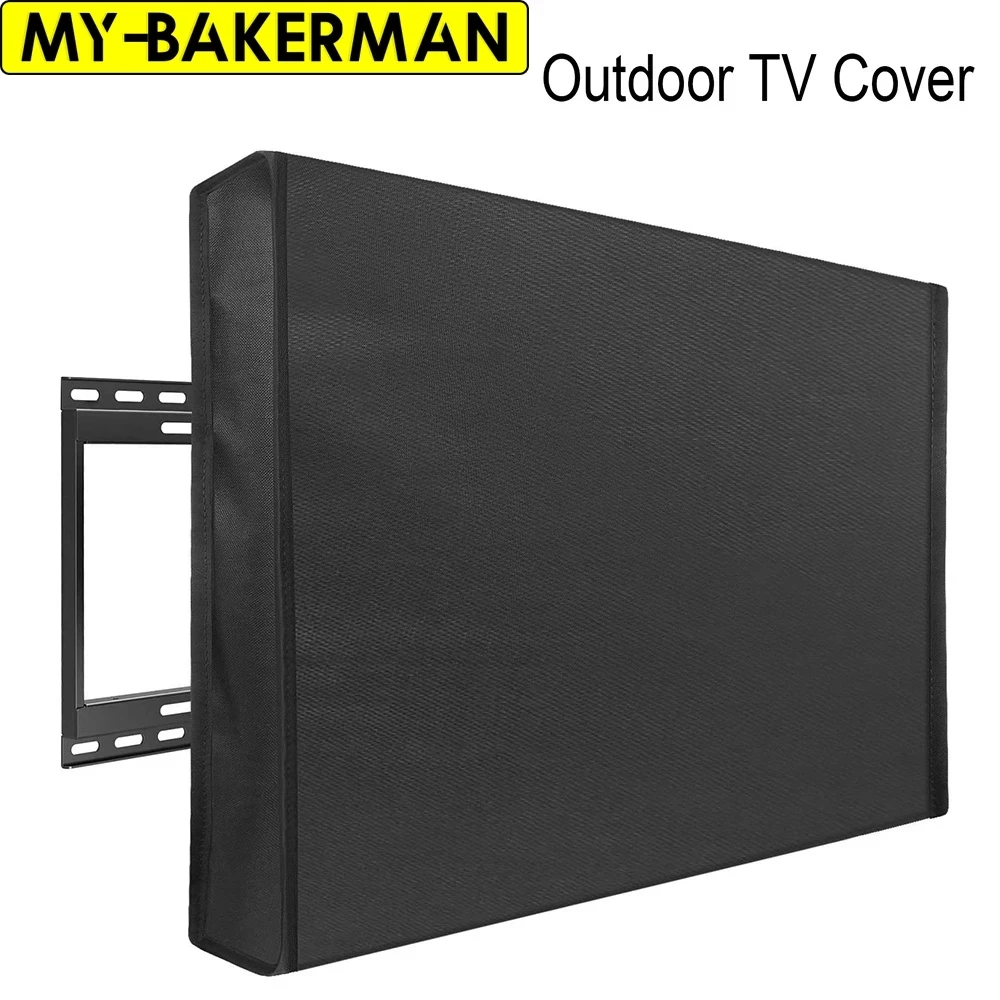 Elastic Outdoor TV Cover, Waterproof Oxford Fabric with Bottom Cover, Fits 22-70 inch Televisions - Image 2