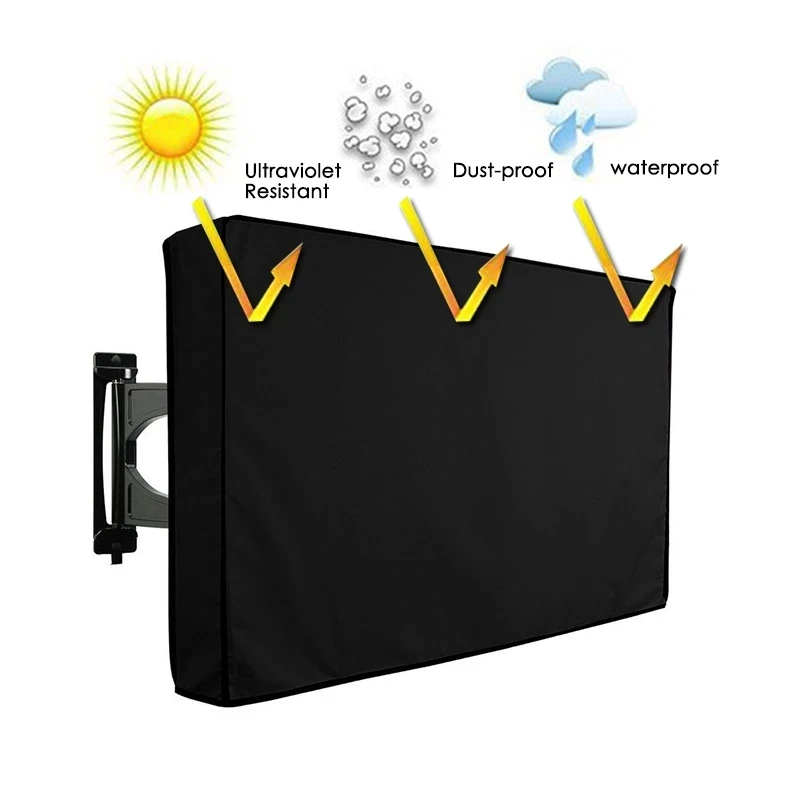 Elastic Outdoor TV Cover, Waterproof Oxford Fabric with Bottom Cover, Fits 22-70 inch Televisions - Image 5