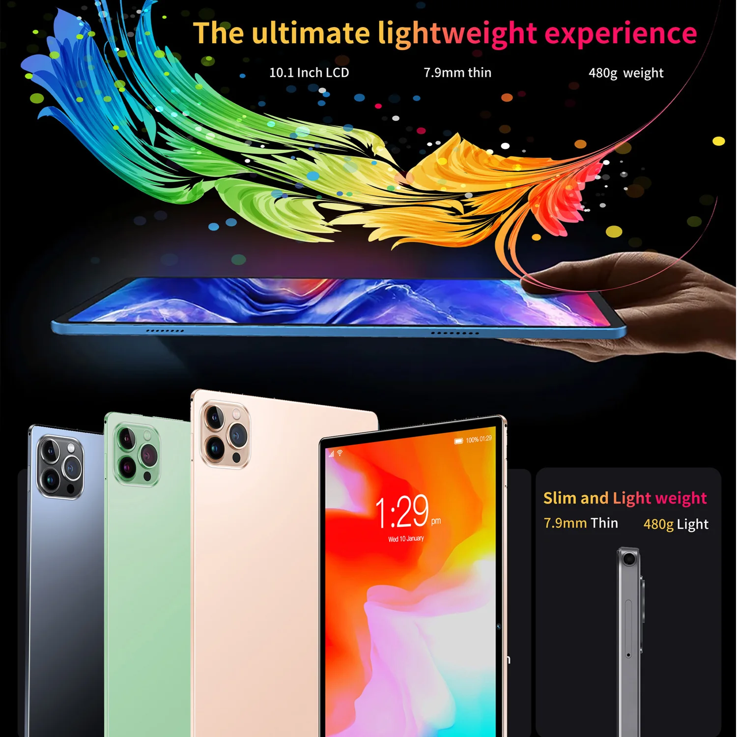 New 10.1 Inch Tablets Octa Core 4GB RAM 64GB ROM Dual SIM Cards 3G Phone Call WiFi Bluetooth Google Play Tablet Pc Android 13 - Image 4