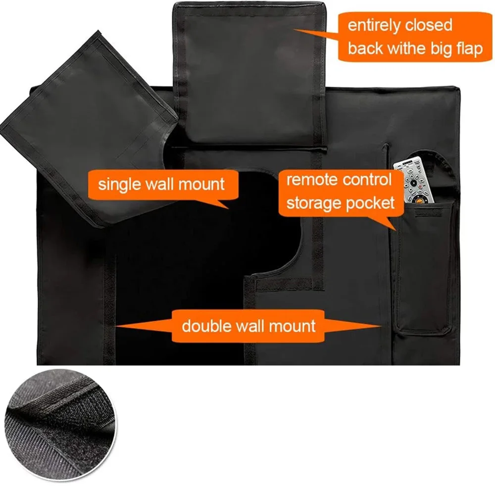 Elastic Outdoor TV Cover, Waterproof Oxford Fabric with Bottom Cover, Fits 22-70 inch Televisions - Image 6